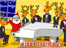 圣诞老人与驯鹿-
点坐着的小鹿们，会配合圣诞老人老人的音乐..