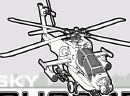 黑白直升机-直升机。