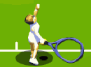 美女打网球