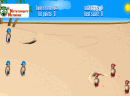沙滩打沙包-两伙人，鼠标控制位置和力度，打倒对方三个..