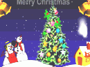 圣诞夜闪亮树-会闪亮的圣诞树！！