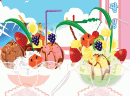 鲜果杂果冰激凌-

可爱的杂果鲜果冰激凌，有好多可爱的水果..
