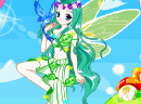 绿翅膀的精灵-很美的女孩，衣服也非常的漂亮，可爱的精灵..