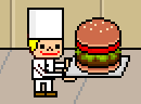汉堡小厨师-汉堡店的见习小厨师，正在和大师傅学习如何..