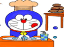 哆啦A梦厨师画-可爱的哆啦A梦做铜锣烧！帮它填好美丽的颜色..