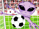 外星人足球赛-可爱的外星人足球赛。地球人进攻啦！三个方..