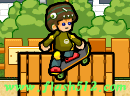 街头滑板酷男孩
