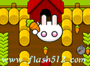 小白兔吃胡萝卜-可爱的红眼睛小白兔，它住在农园里，虽然有..