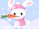 养只可爱小雪兔！-非常可爱的小雪兔，自己身上白白的，住在雪..