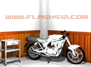 逃出摩托车的房间-系列游戏新作品，房间里放着台摩托车，想办..