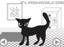 小黑猫逃出浴室-这只可爱的小黑猫，是因为顽皮才被关在浴室..