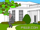 布什逃出白宫-奥巴马当选总统了，是布什离开白宫的时候了..