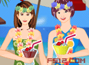夏威夷美女果汁店-夏威夷美女果汁店，海滩上全是美女哦，享受..