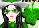 圣帕特里克四叶草-圣帕特里克节的绿色四叶草装，在爱尔兰，绚..