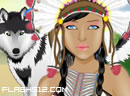 印第安女孩与狗-时尚的返璞归真，在古老印第安部落中发现最..