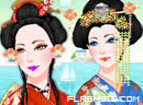 日本古装发艺-日本女子古装扮相很漂亮，步摇配和服，古典..