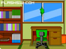 逃出绿黏液房间-你在这间书房里里醒来，观察四周，房间沾染..
