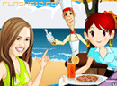 白莉经营海滩餐厅-白莉和萨拉是一对双胞胎，萨拉正在学厨而白..