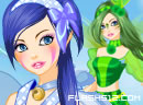 水仙精灵-清雅的水仙精灵，蓝色和绿色最适合她，清新..