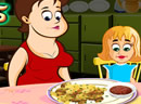 教你做烤薯片-小女孩儿汉纳很饿了，她最想吃的就是薯片，..