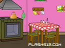 逃出春节餐桌房-春节到了，来到这个漂亮的粉红房间里的厨房..