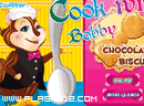 鲍比鼠做巧克力饼干-和鲍比鼠一起做巧克力饼干，放入面粉和调料..