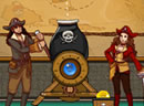 海盗夫妻泡泡龙-好玩的泡泡龙游戏,这次是海盗夫妻用大炮发射..