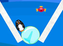 恶搞坠落的企鹅-好玩的物理游戏，点击白色块想办法让企鹅掉..