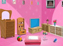 逃出漂亮粉色小房间-你困在了一个粉色的小房间里，房门已被锁上..