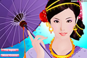 日本古风美女-请你来打扮一个华丽高贵的日本古典和服装饰..