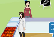 美女烤肉店-一个美女经营烤肉店的小游戏，当有顾客买烤..