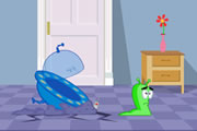 外星蜗牛历险记-一只外星蜗牛坐飞碟不小飞坠毁在人类的房间..