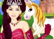 霸道公主与白马-霸道的公主大人，和她的漂亮的白马，在城堡..