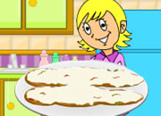 做法式面包比萨-和女孩一起来做法式面包比萨，喷香的面饼，..