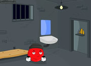 窃贼逃出牢房-红色的大头小偷在一次偷盗中被捕入狱了，现..