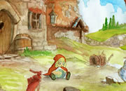 小红帽和大灰狼的故事-有趣故事的找不同小游戏，这是小红帽和大灰..