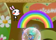 彩虹兔兔冒险岛-一只可爱的兔兔会放彩虹，你来帮助它用彩虹..