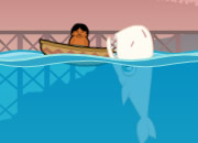 海上破坏者2-在这个小游戏中，你将操纵一只大白鲸去攻击..
