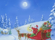梦幻驯鹿星空找星星-梦幻的星空美丽的驯鹿带着圣诞人飞行，你来..
