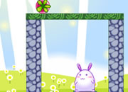 贪吃的胖兔兔-可爱有趣的物理小游戏，你用划线切断横板，..