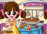 可爱小美女厨师的故事-可爱的小女孩梦想着有一天成为厨师的故事，..