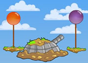 解救气球-控制可以发射飞星和炮弹的大炮向束缚气球的..