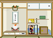 新年迷你密室逃脱-被关在一个可爱漂亮的日式新年风格房间里,开..