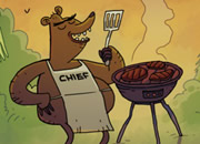 愤怒的烧烤熊-一个叫Trollface的坏家伙偷了幸福熊的烤肉，..