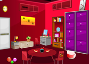 逃出经典红色房间-这是一个经典时尚的现代客厅，想办法用你的..