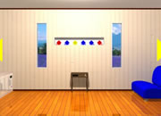 逃出海的图房间-这个熟悉的彩色星星房间挂上了一幅海的图。..
