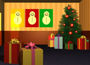 礼物树的圣诞节-在圣诞节为树上挂上礼物。鼠标操作。