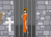 救出模特女孩-一个漂亮的模特女孩被关在了城堡的牢房里，..