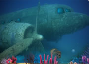 Underwater airplane escape