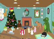 圣诞玩具屋-  一个可爱的圣诞玩具房间里，想办法找..